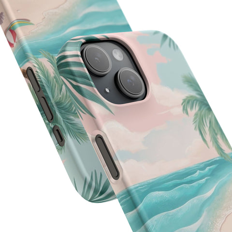 Tropical Beach Snap Case - Phone Protection, Summer Vibes, Vacation Gift, Beach Lover's Accessory, Aesthetic Phone Case