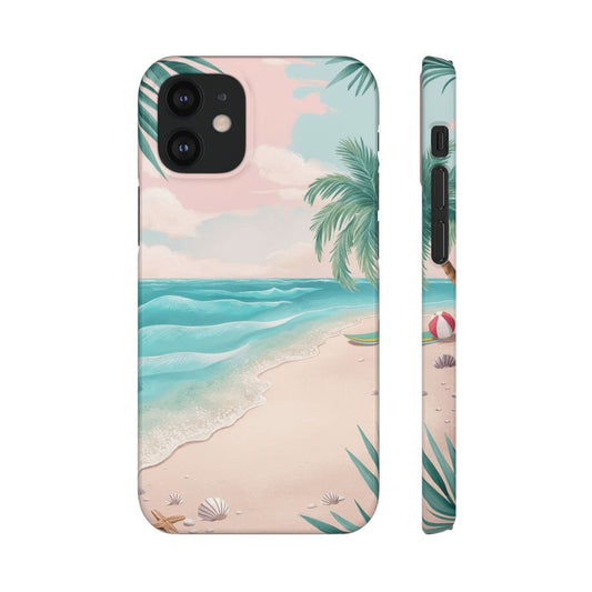 Tropical Beach Snap Case - Phone Protection, Summer Vibes, Vacation Gift, Beach Lover's Accessory, Aesthetic Phone Case