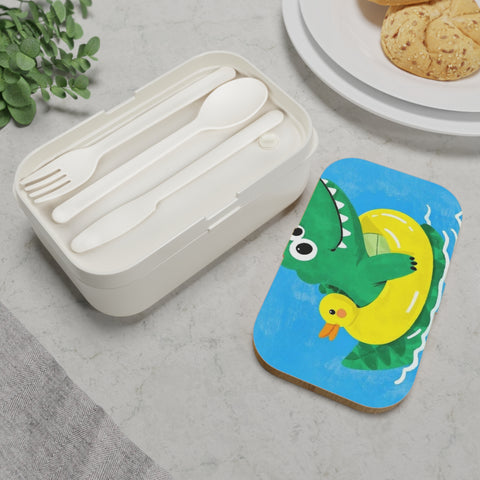 Cute Dinosaur Bento Lunch Box, Kawaii Lunch Container for Kids, Eco-Friendly Snack Box, Fun Meal Prep Storage, School Lunch Accessory