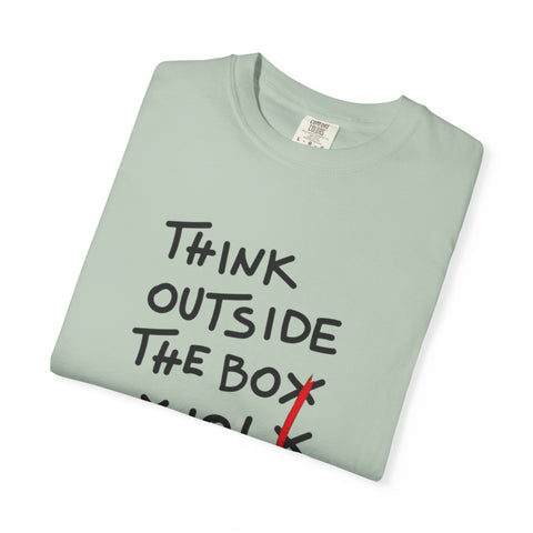 Think Outside the Box Unisex T-shirt, Casual Wear, Gift for Creative Minds, Unique T-shirt for Everyday Style, Fun Graphic Tee