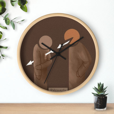 Artistic Wall Clock - Modern Design with Abstract Figures