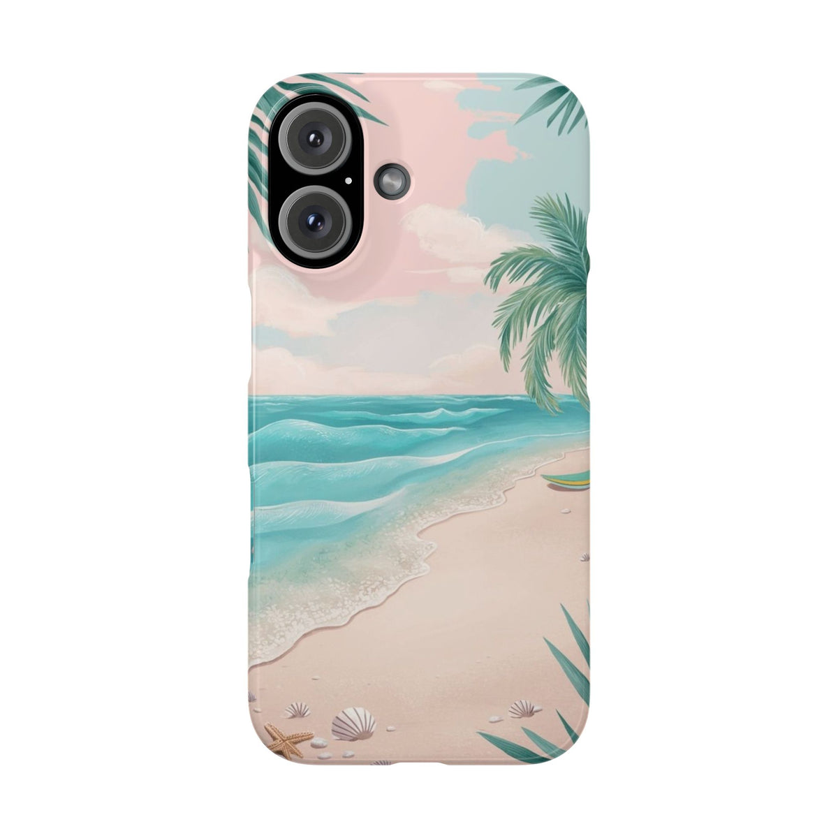 Tropical Beach Snap Case - Phone Protection, Summer Vibes, Vacation Gift, Beach Lover's Accessory, Aesthetic Phone Case