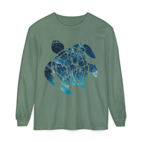 Ocean Turtle Long Sleeve T-Shirt - Eco-Friendly Unisex Apparel