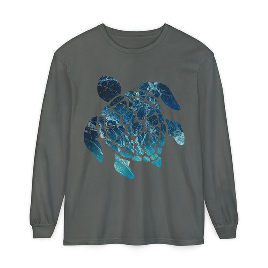 Ocean Turtle Long Sleeve T-Shirt - Eco-Friendly Unisex Apparel