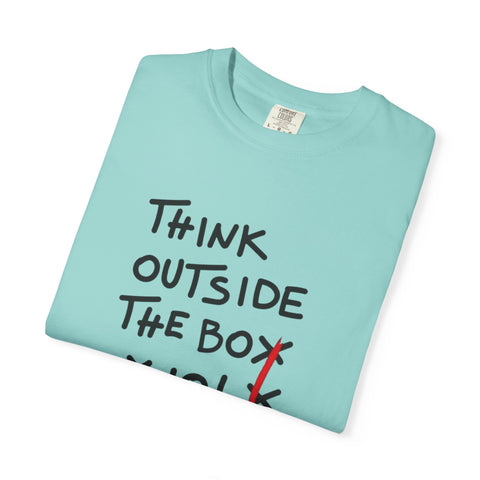 Think Outside the Box Unisex T-shirt, Casual Wear, Gift for Creative Minds, Unique T-shirt for Everyday Style, Fun Graphic Tee