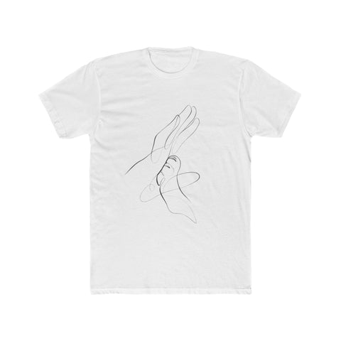 Minimalist Hand Art Unisex Cotton Crew Tee