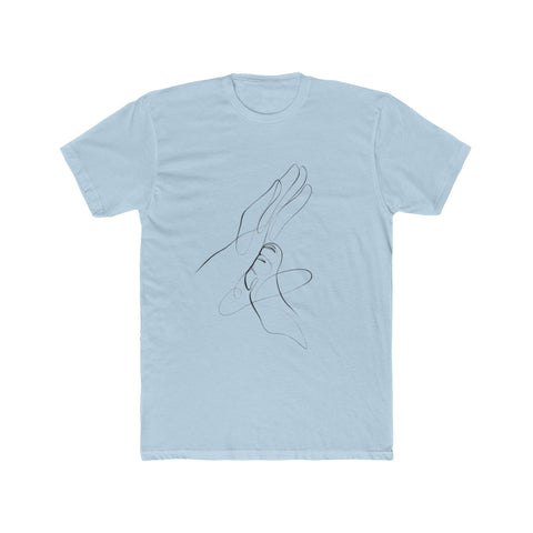 Minimalist Hand Art Unisex Cotton Crew Tee