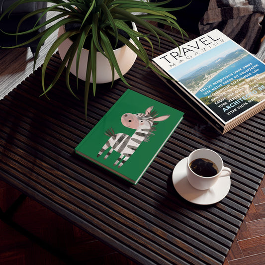 Whimsical Zebra Hard Backed Journal for Kids - Perfect for Creative Writing & Scribbling