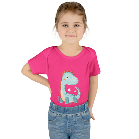 Cute Dinosaur Infant Bodysuit - Adorable Baby Rib Bodysuit for Newborns