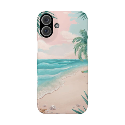 Tropical Beach Snap Case - Phone Protection, Summer Vibes, Vacation Gift, Beach Lover's Accessory, Aesthetic Phone Case