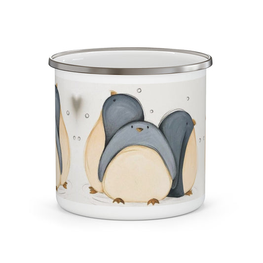 Ocean-Inspired Enamel Camping Mug - Perfect for Nature Lovers