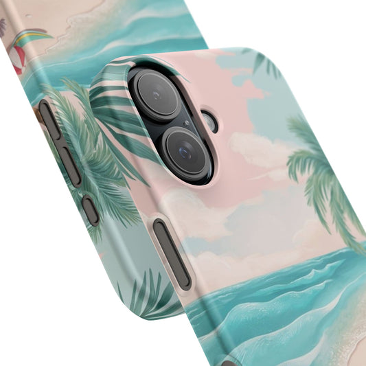 Tropical Beach Snap Case - Phone Protection, Summer Vibes, Vacation Gift, Beach Lover's Accessory, Aesthetic Phone Case