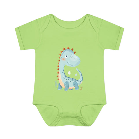 Cute Dinosaur Infant Bodysuit - Adorable Baby Rib Bodysuit for Newborns