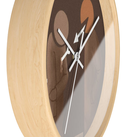 Artistic Wall Clock - Modern Design with Abstract Figures