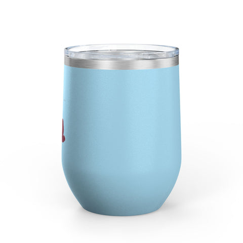 Floral Thank You Tumbler, 12oz | Gift for Wine Lovers, Wedding Favors, Birthday Drinkware, Personalized Gift, Floral Tumbler