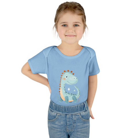 Cute Dinosaur Infant Bodysuit - Adorable Baby Rib Bodysuit for Newborns