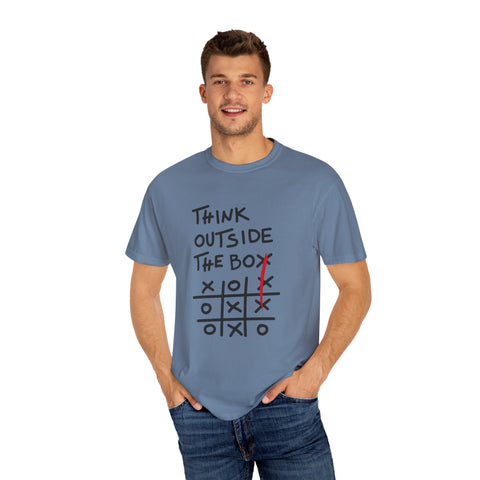 Think Outside the Box Unisex T-shirt, Casual Wear, Gift for Creative Minds, Unique T-shirt for Everyday Style, Fun Graphic Tee