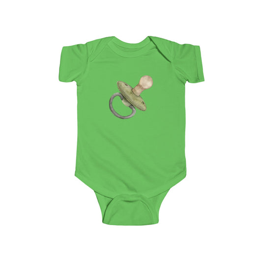 Cute Green Pacifier Baby Bodysuit – Perfect for Newborns