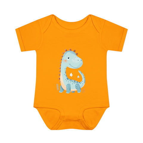 Cute Dinosaur Infant Bodysuit - Adorable Baby Rib Bodysuit for Newborns