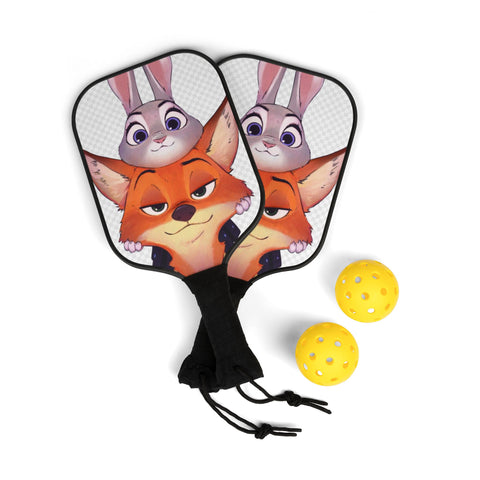 Cartoon-Themed Pickleball Paddle Set with Balls