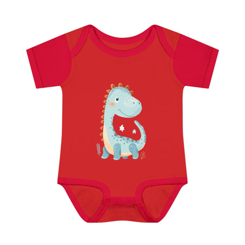 Cute Dinosaur Infant Bodysuit - Adorable Baby Rib Bodysuit for Newborns