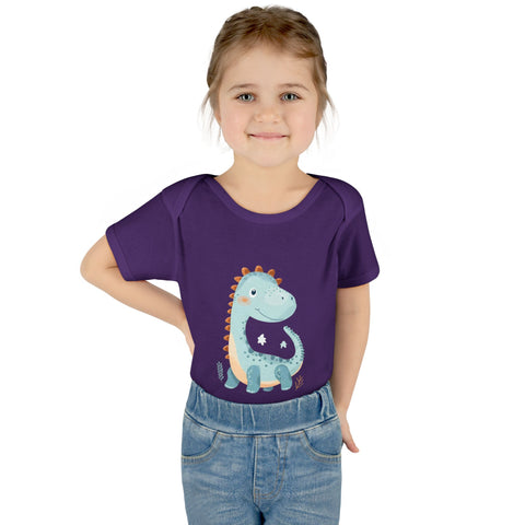 Cute Dinosaur Infant Bodysuit - Adorable Baby Rib Bodysuit for Newborns