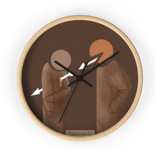Artistic Wall Clock - Modern Design with Abstract Figures