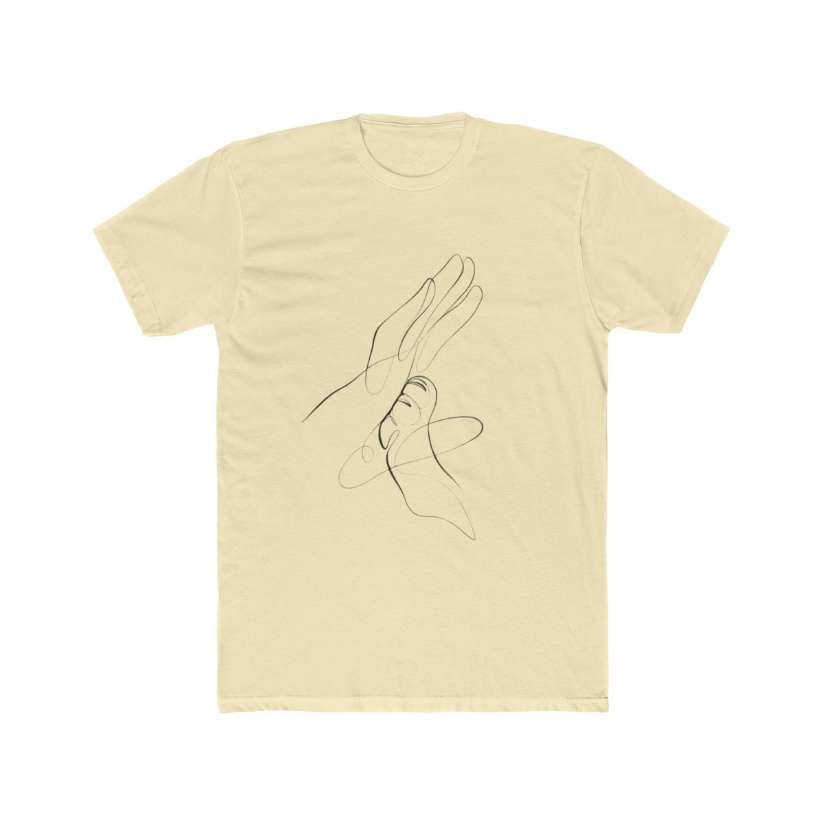 Minimalist Hand Art Unisex Cotton Crew Tee