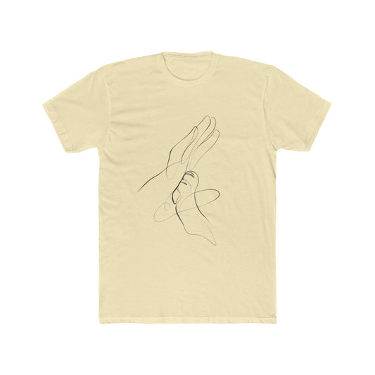 Minimalist Hand Art Unisex Cotton Crew Tee