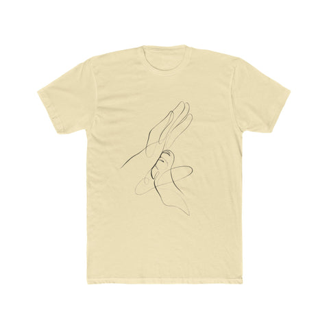 Minimalist Hand Art Unisex Cotton Crew Tee