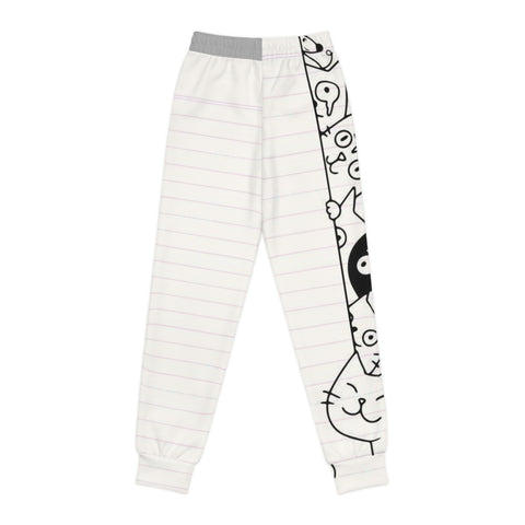 Cute Cat Print Youth Joggers for Playtime & Chill Days