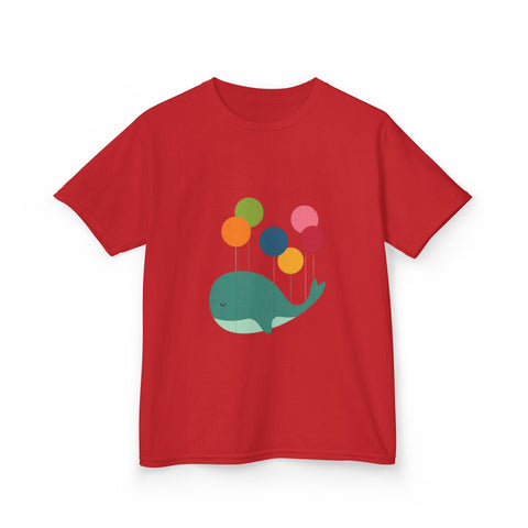 Playful Whale Kids Tee - Colorful Balloon Design for Fun Adventures