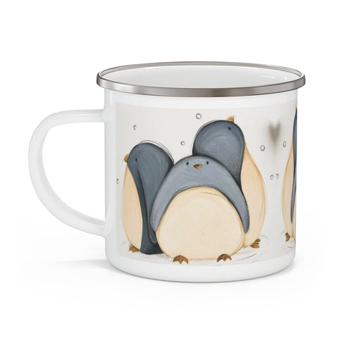 Ocean-Inspired Enamel Camping Mug - Perfect for Nature Lovers
