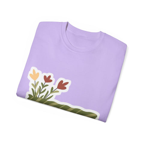 Floral Inspirational Tee, Comfort T-Shirt, Gifts for Her, Motivational Quote Shirt, Casual Wear, Unisex Gift Idea