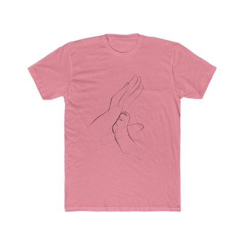 Minimalist Hand Art Unisex Cotton Crew Tee