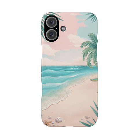 Tropical Beach Snap Case - Phone Protection, Summer Vibes, Vacation Gift, Beach Lover's Accessory, Aesthetic Phone Case